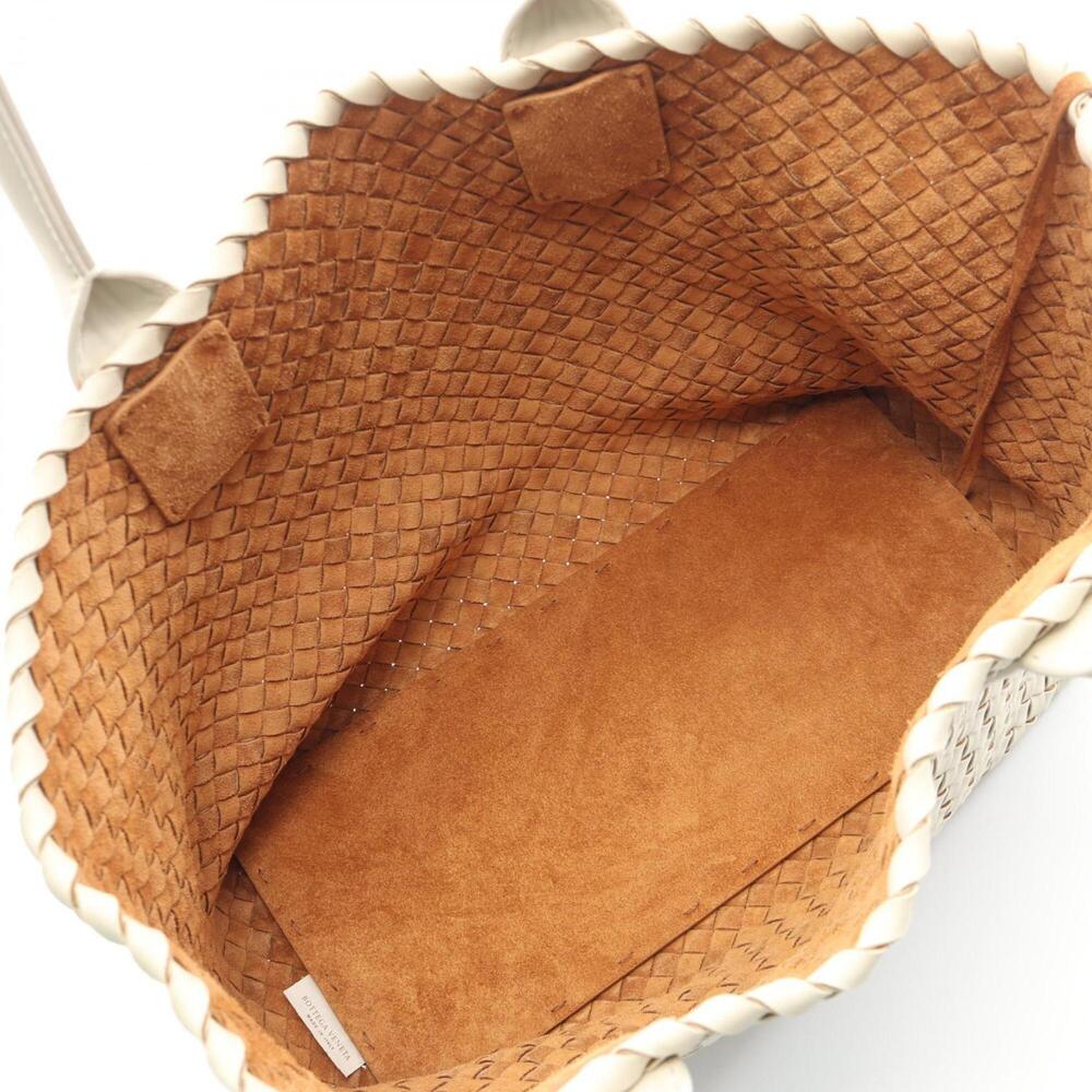 Bottega Veneta Cabas PM Intrecciato Tote Bag Handbag Leather Women's White 73... - Picture 3 of 7